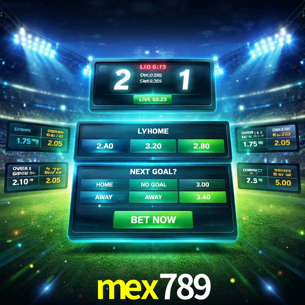 Vista de apuestas en vivo mex789 durante un partido en curso