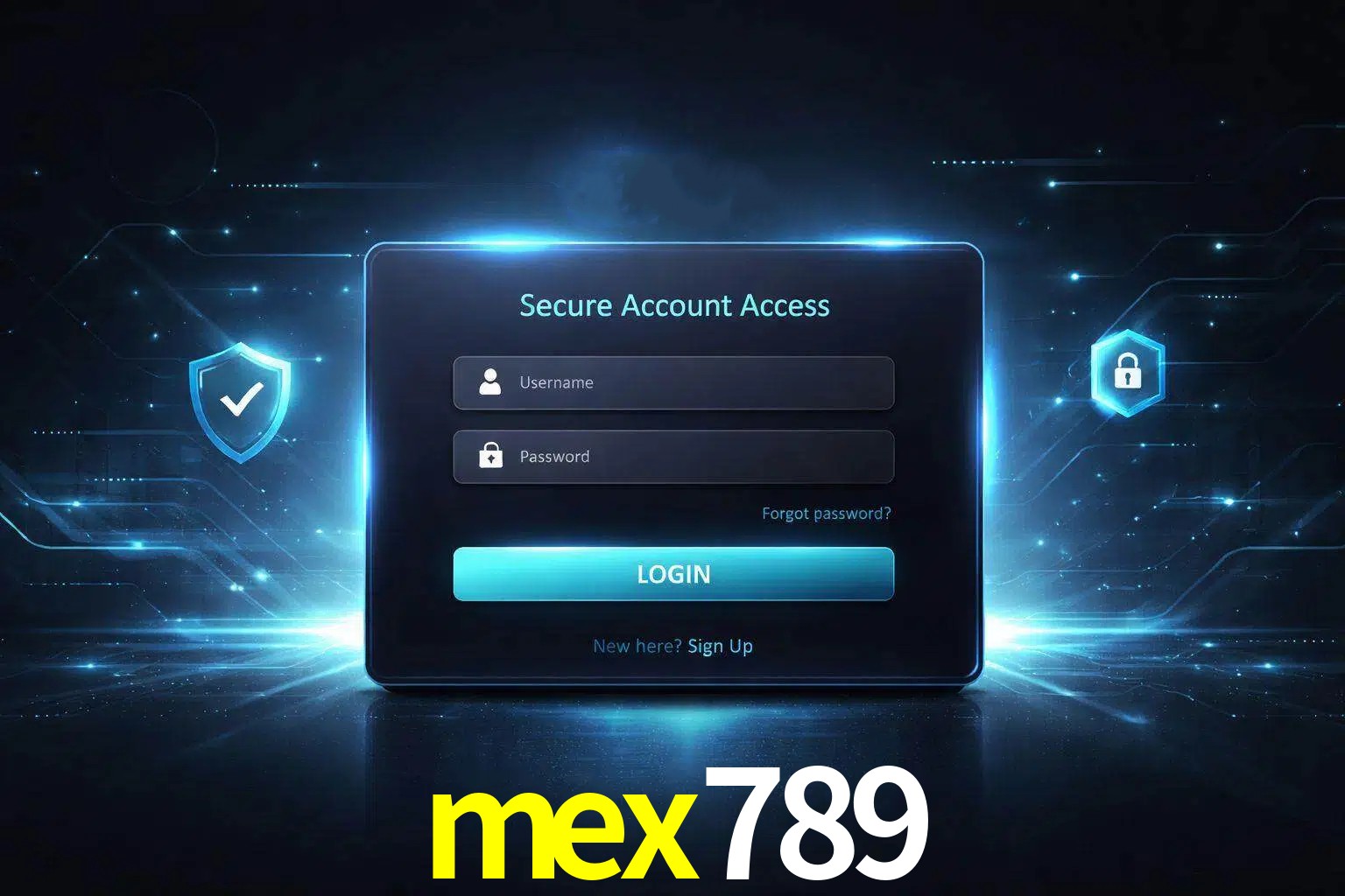 Pantalla de inicio de sesión de cuenta mex789 para usuarios en México