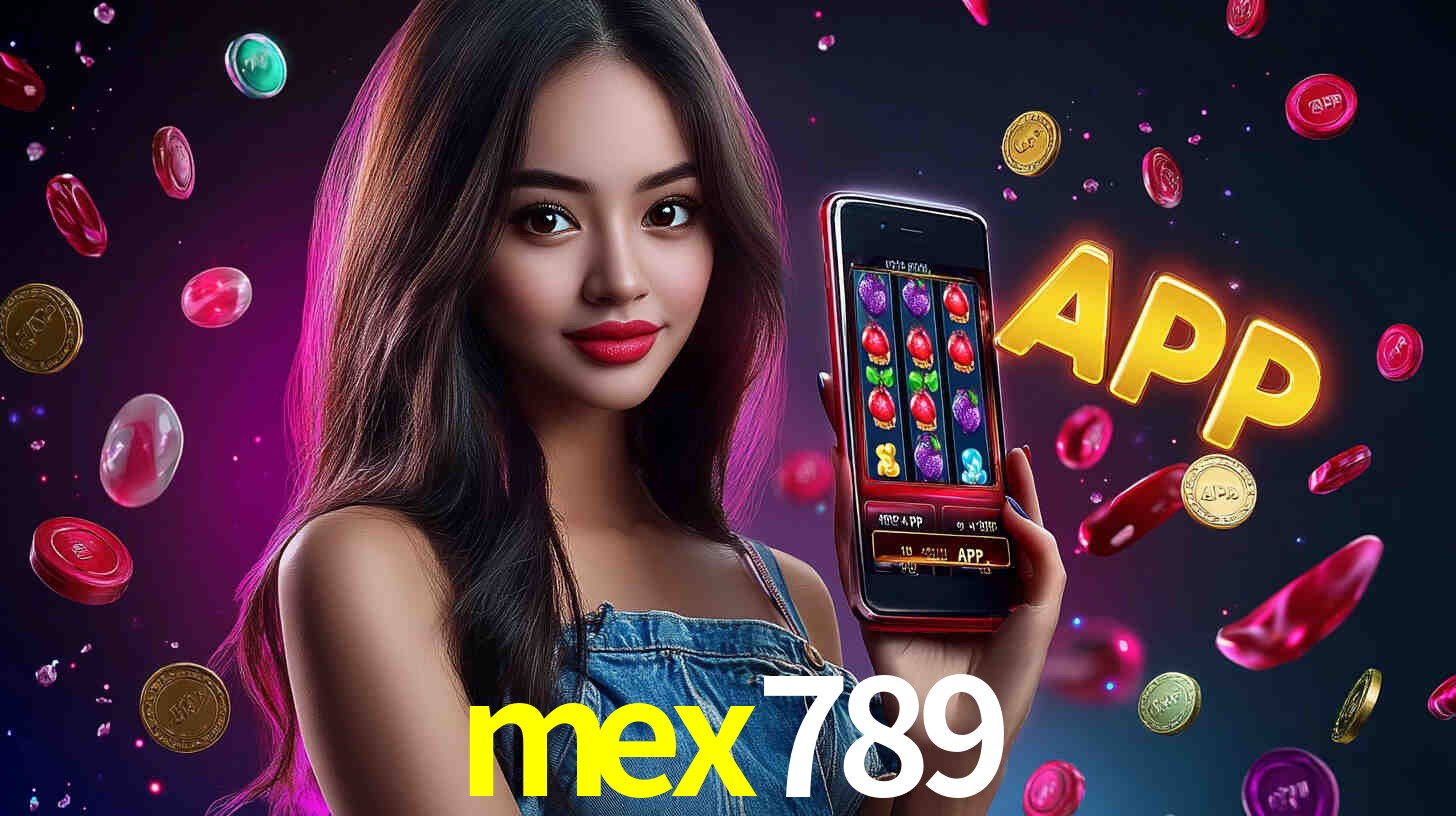 Escena dinámica inspirada en casino con iluminación mex789, cartas, fichas e íconos de juegos digitales en un espacio moderno de juegos.